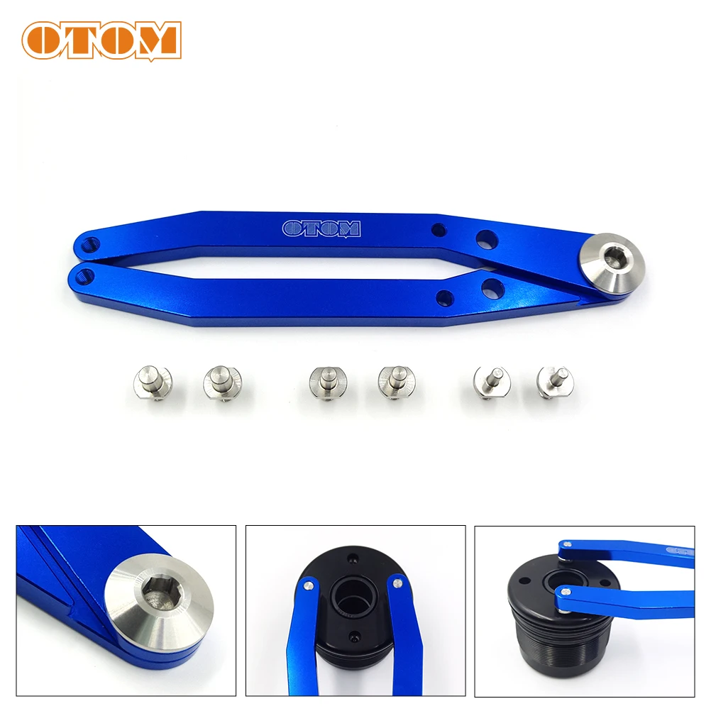 OTOM Motorcycle Rear Shock Absorber Wrench Oil Seal Base Removal CNC Spanner 3/4/5mm Pins Universal Disassembly Bike Repair Tool