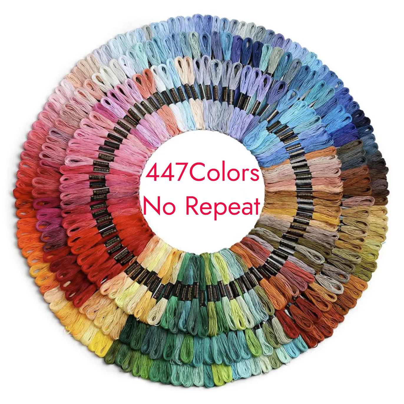 447 Pieces Set DMC Colors not repeat Cross Stitch Embroidery Floss Home Sewing Craft Thread DIY Bracelet 8 Meters Per Skein