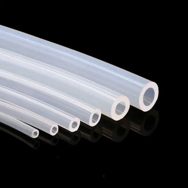 Tuyau en caoutchouc de Silicone de qualité alimentaire, 1M, diamètre Transparent 0.5 1 2 4 5 6 7 8 9 10 11 12 14 16mm, Tube Flexible en Silicone