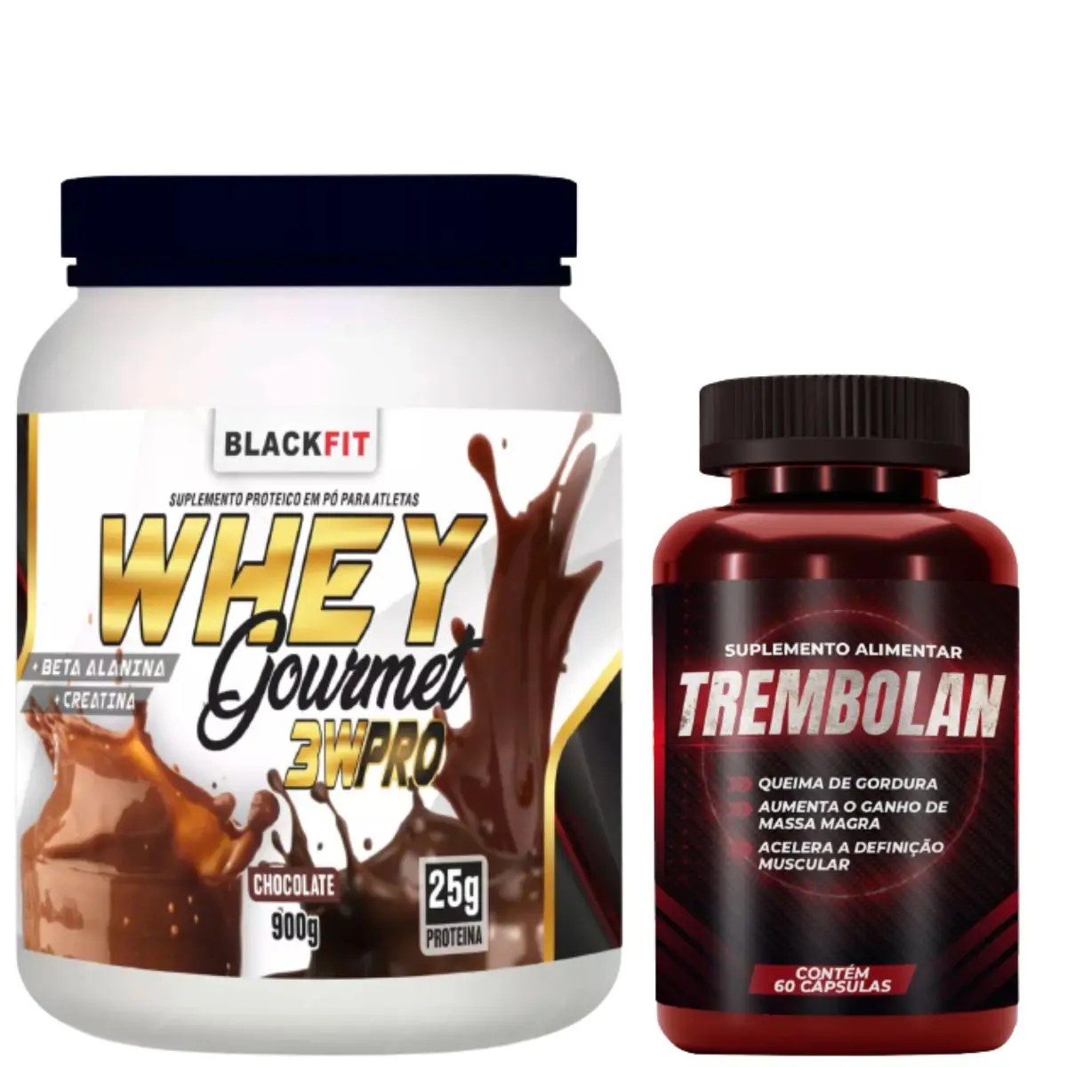 Whey Protein 3W PRO + Trembolan Massa Muscular Melhor que Growth