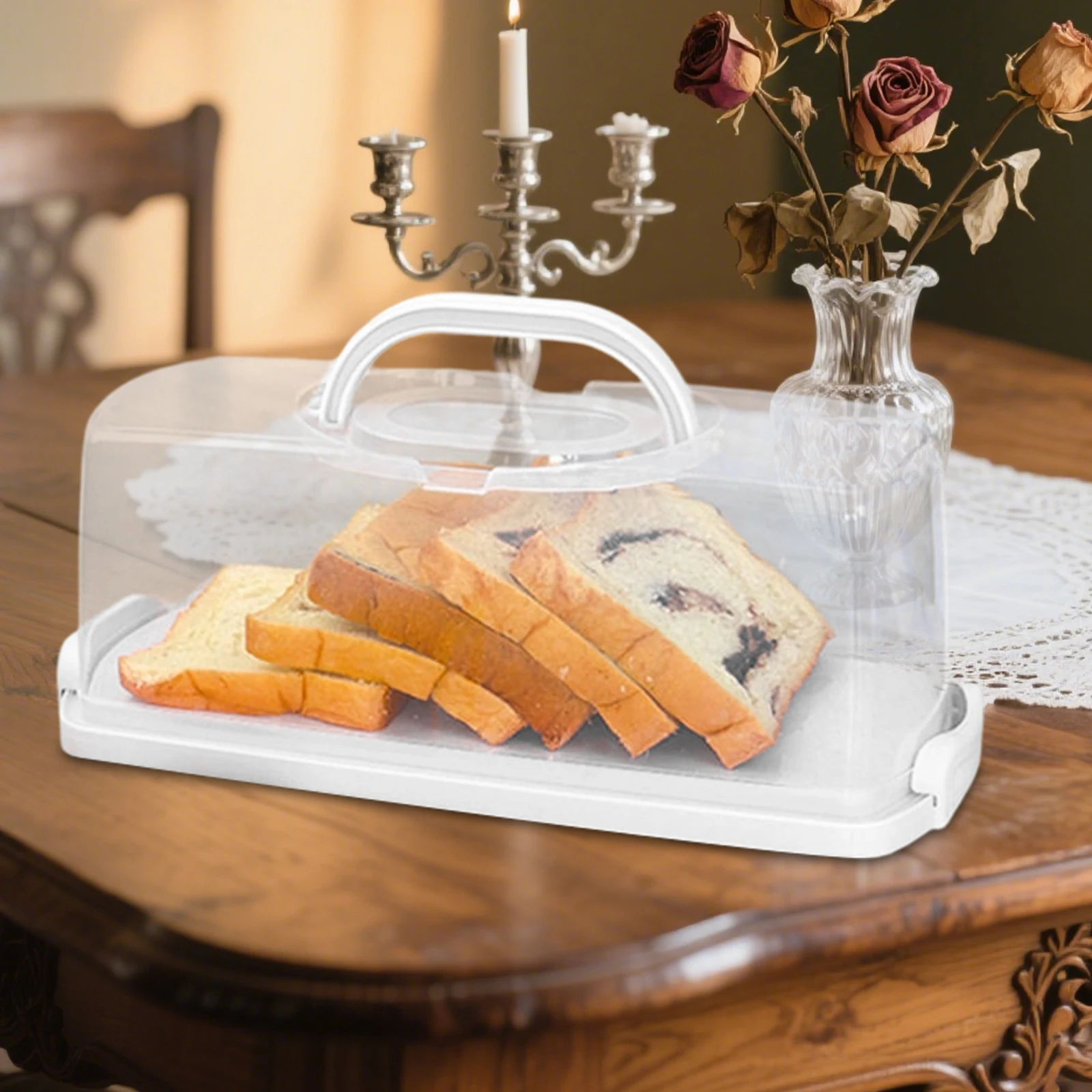 Rectangular Bread Box Multiuse Food Storage Container for Thanksgiving Birthday Picnic - Eco-Friendly Kitchen Essential