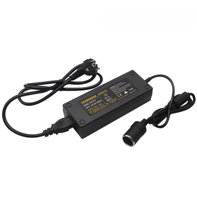 Auto-Netzteil, Zigarettenanzünder-Konverter, Stromwandlung von Wechselstrom zu 110 V/220 V auf 12 V, 6 A, Netzteil, Feuerzeug