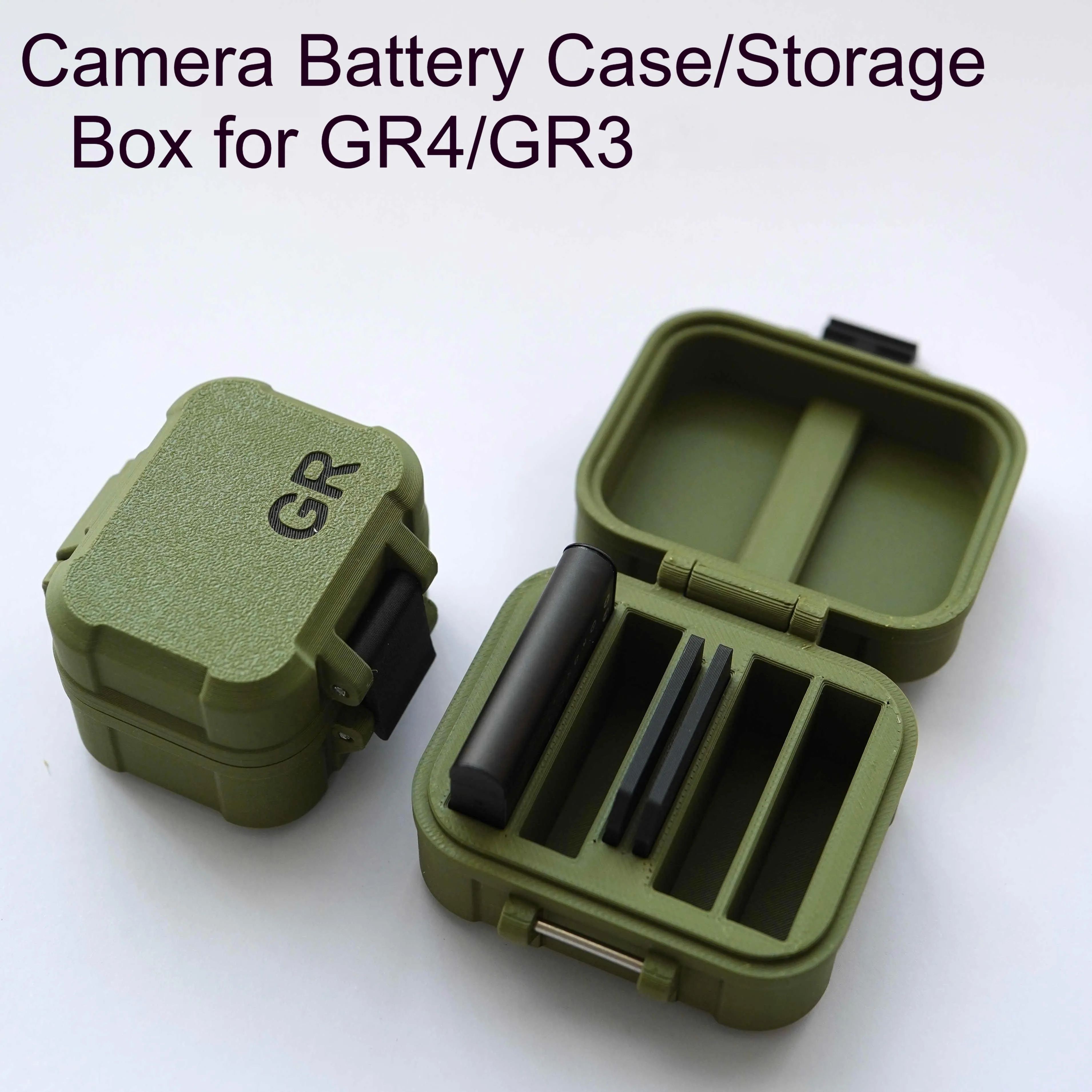 ricoh-gr4-gr3用カメラバッテリーケース-収納ボックス、保護ケース（2種類）。カメラアクセサリー。