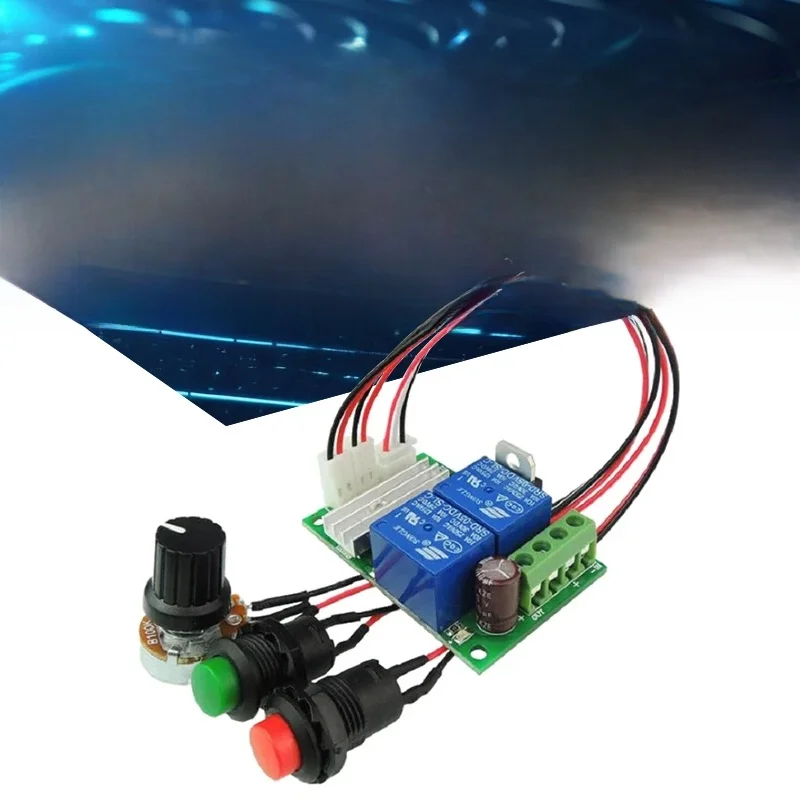 Contrôleur de vitesse de moteur à courant continu, PWM, interrupteur avant et barrage, contrôle de vitesse réglable, 6V, 12V, 24V