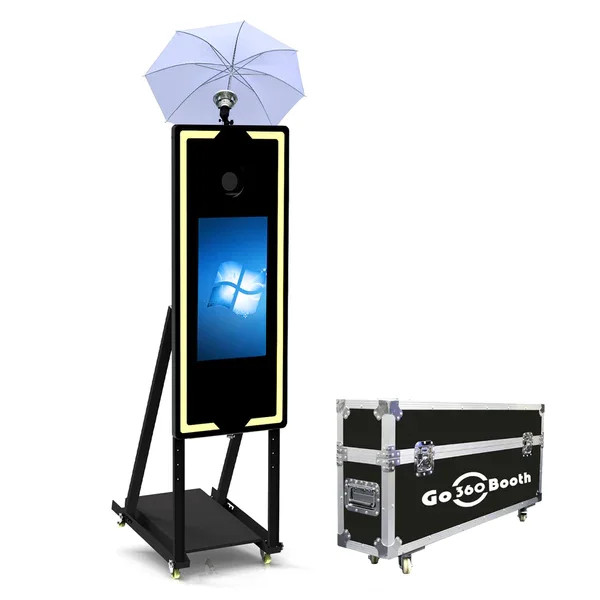 GO360BOOTH P42R 45“ Magical Mirror Photo Booth With Touch Screen-22“ Touchscreen Display-Round Fill Light