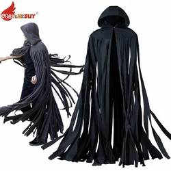 Mistborn Vin Cosplay Warrior Black Mistcloak ,Unisex Hooded Cardigan Cloak Outerwear Halloween Costume Gothic Cape