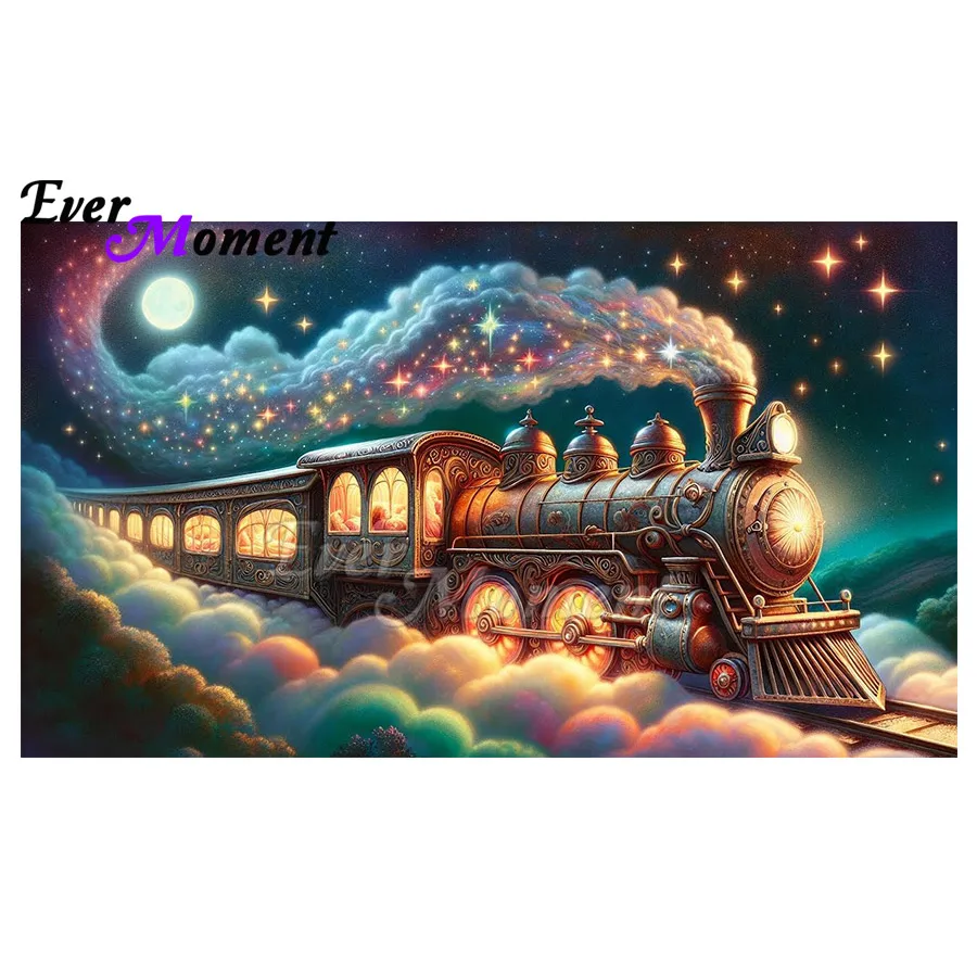 

Алмазная вышивка Ever Moment «Волшебный поезд»: пейзаж, 5D DIY, алмазная живопись, стразы для декора дома ASF3125