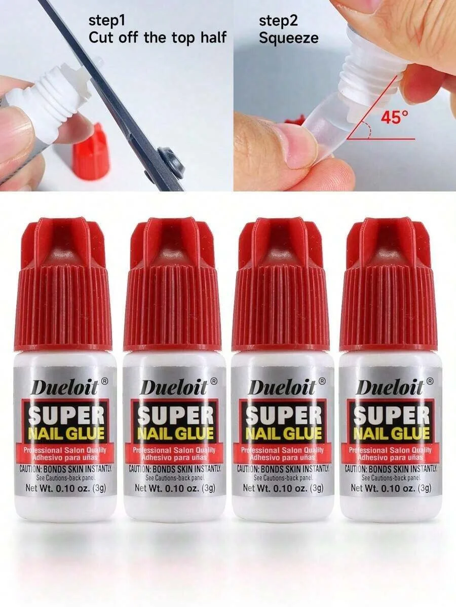 Professional Quick Dry Nail Glue Adhesive for False Nails, Tips & Art Accessories  Salon Quality Strong Hold for Natural Nail Repair