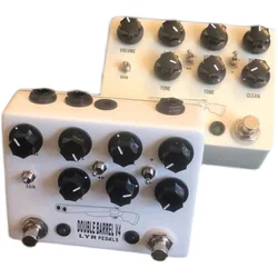 LYR Pedal（LY-ROCK） Guitar Effect Pedal Doublebarrel OVERDRIVE Professional Classic Effect Pedal,White, True bypass