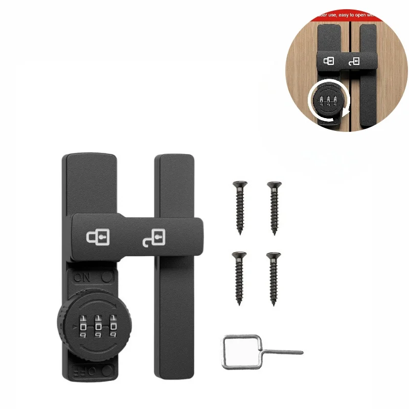 قفل مركب مضاد للسرقة لباب المنزل ، 3 أرقام ، قفل مركب للحمام ، خزانة نبيذ مع كلمة مرور ، أمان متين ، سبيكة زنك #1