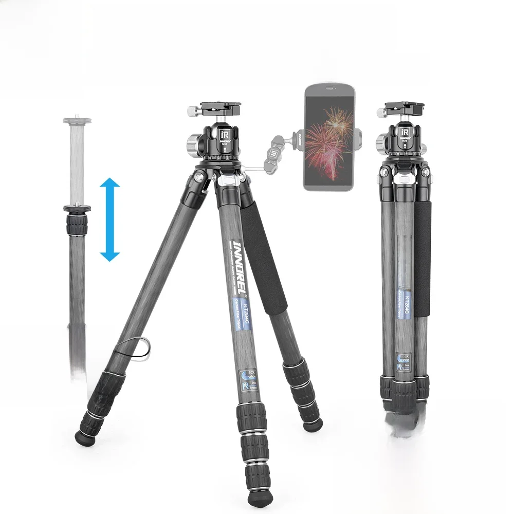 KT284C/324C 10 Schichten Carbon Fiber Stativ Professional Heavy Duty Stand Niedrigen Schwerkraft Kugelkopf Short-Center Spalte für DSLR kamera