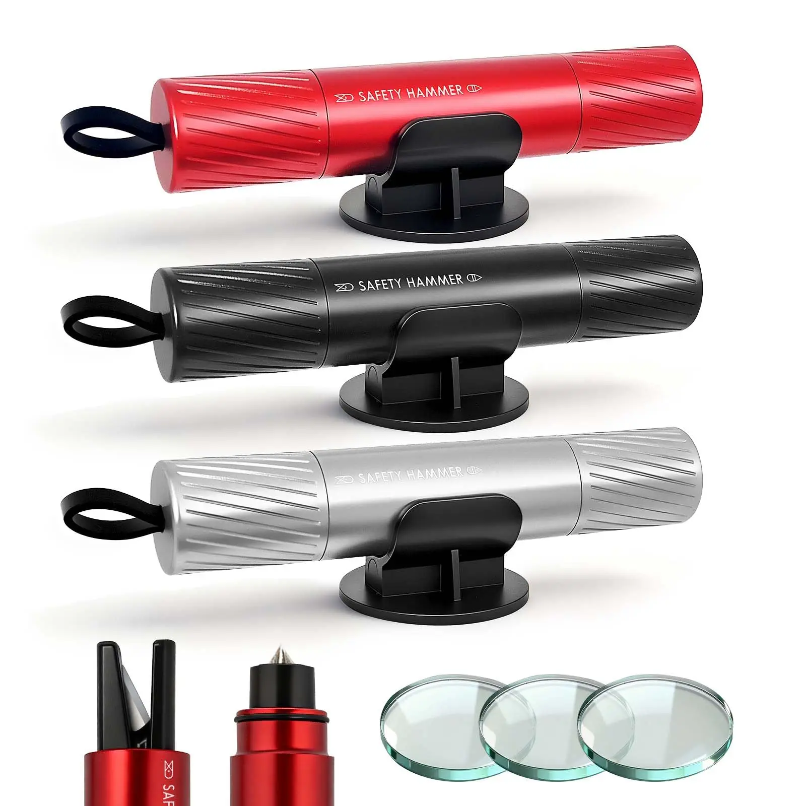

Car Emergency Self Rescue Tool 2-in-1 Safety Hammer Glass Window Breaker Seat Belt Cutter Essential Vehicle Interior Accessory