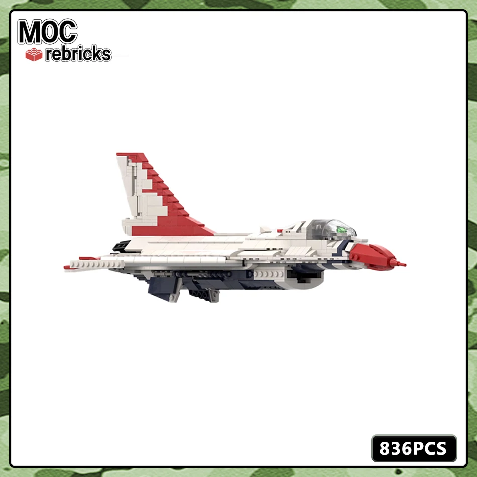 MOC Space War Series Building Block รุ่นทั่วไป Dynamics F-16 THUNDERBIRDS Originality บินอาวุธ DIY ของเล่นเด็ก