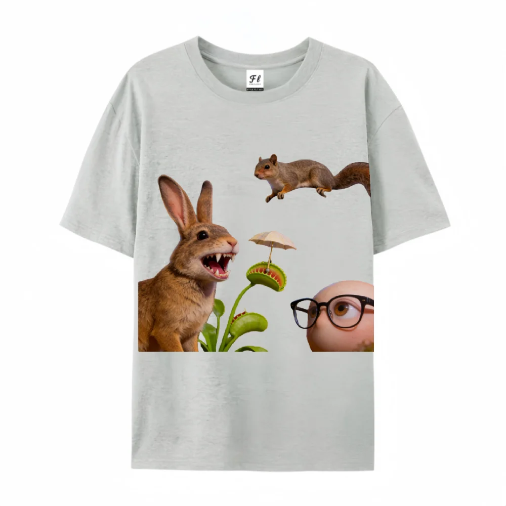 ملتوي الحياة البرية الكولاج طباعة المحملة استرخاء صورة ظلية ملابس كاجوال أنيقة مريح تنفس النسيج العصرية ارتداء اليومي الحديث #2