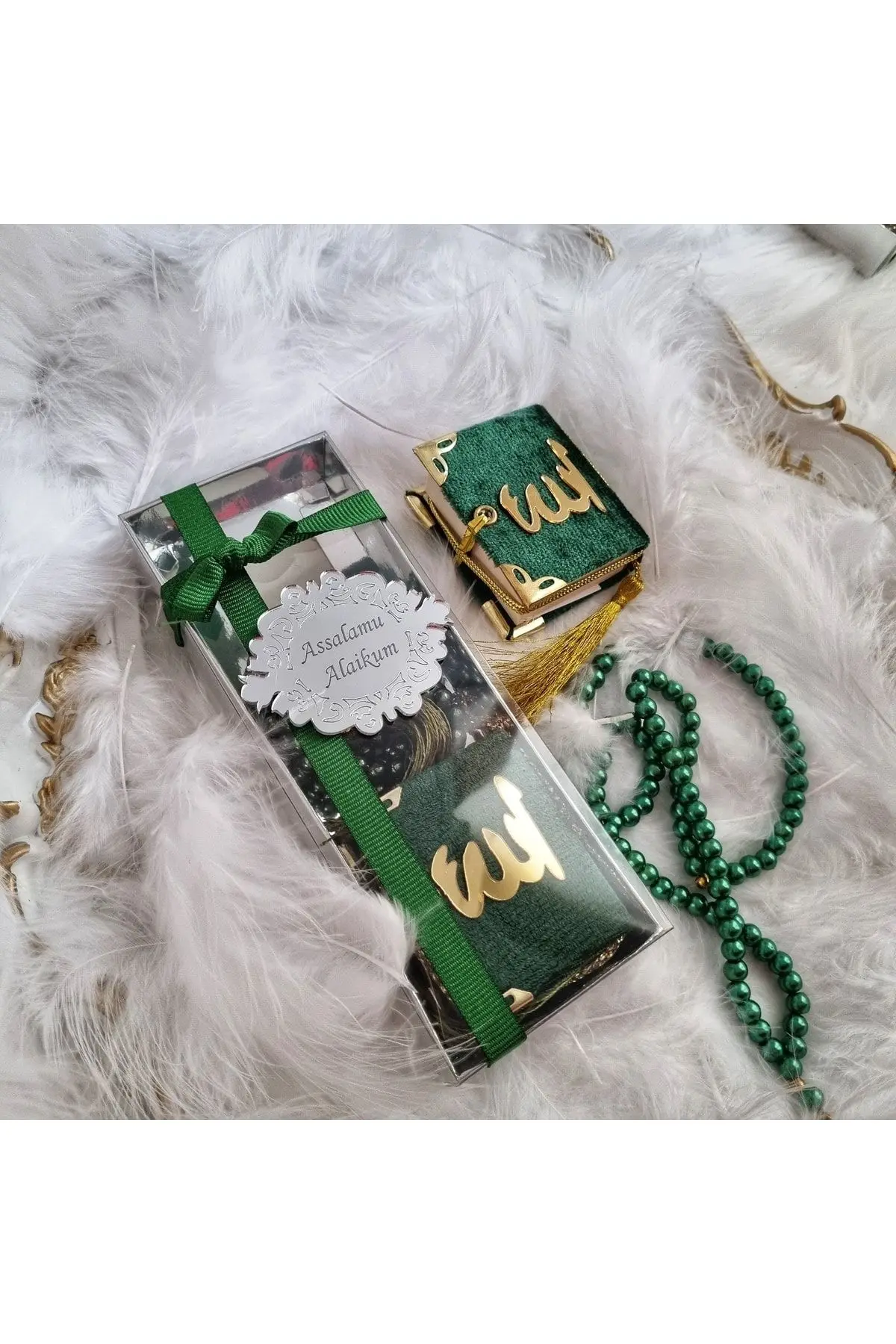 Green Box Quran Rosary Mevlüt Hajj Engagement Wedding Wedding Gift can be personified