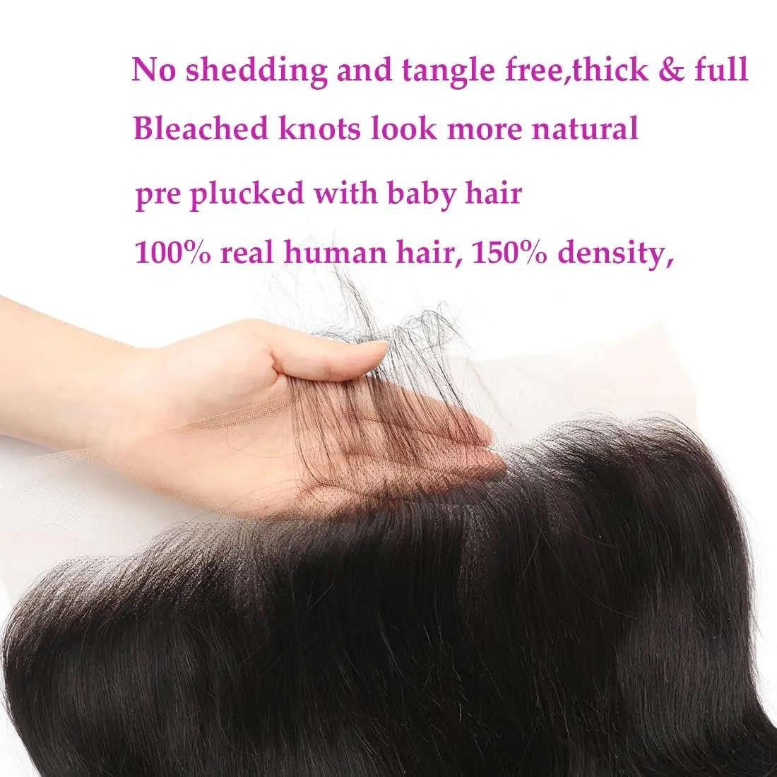 الجسم المموج 13x4 الأذن إلى الأذن الدانتيل إغلاق أمامي 100٪ غير المجهزة البرازيلي عذراء الشعر البشري