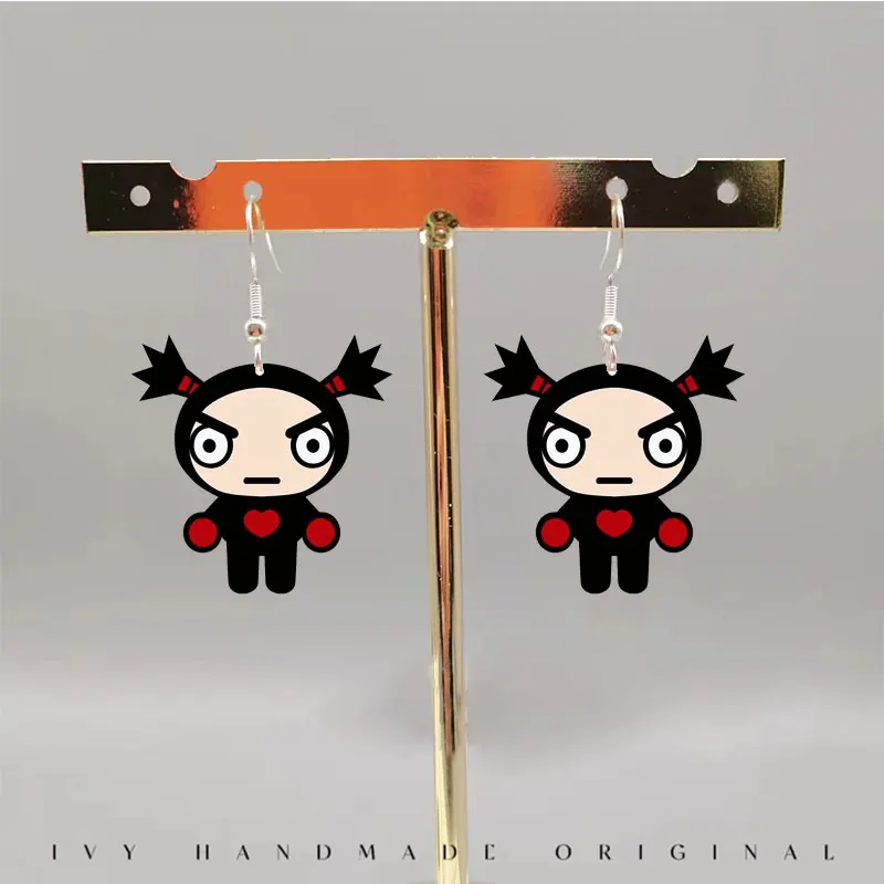 China Doll Pucca orecchini pendenti acrilico Pucca orecchini accessori per bambini adulti gioielli bambini fan regali amici