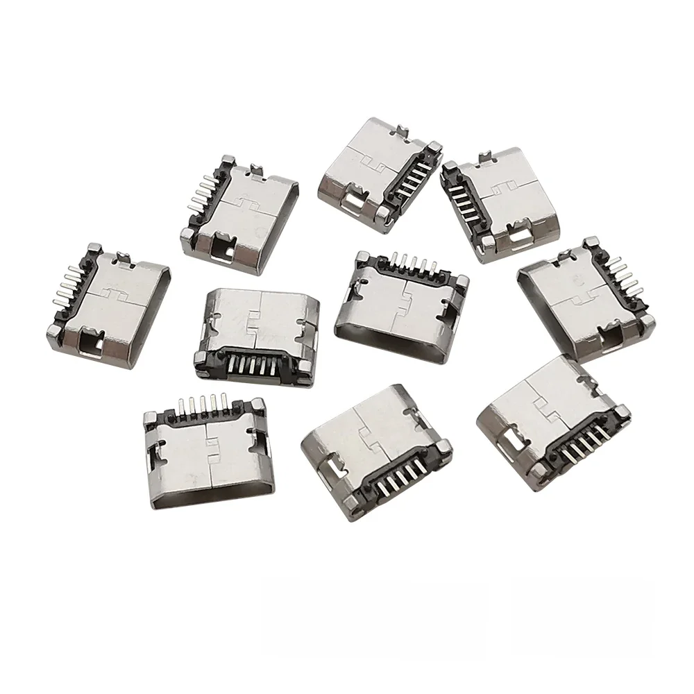 10 sztuk Micro rodzaj USB B kobieta 5Pin SMD lutowania Port USB gniazdo ogon na telefon z systemem Android złącze danych wymiana naprawa — zdjęcie 2