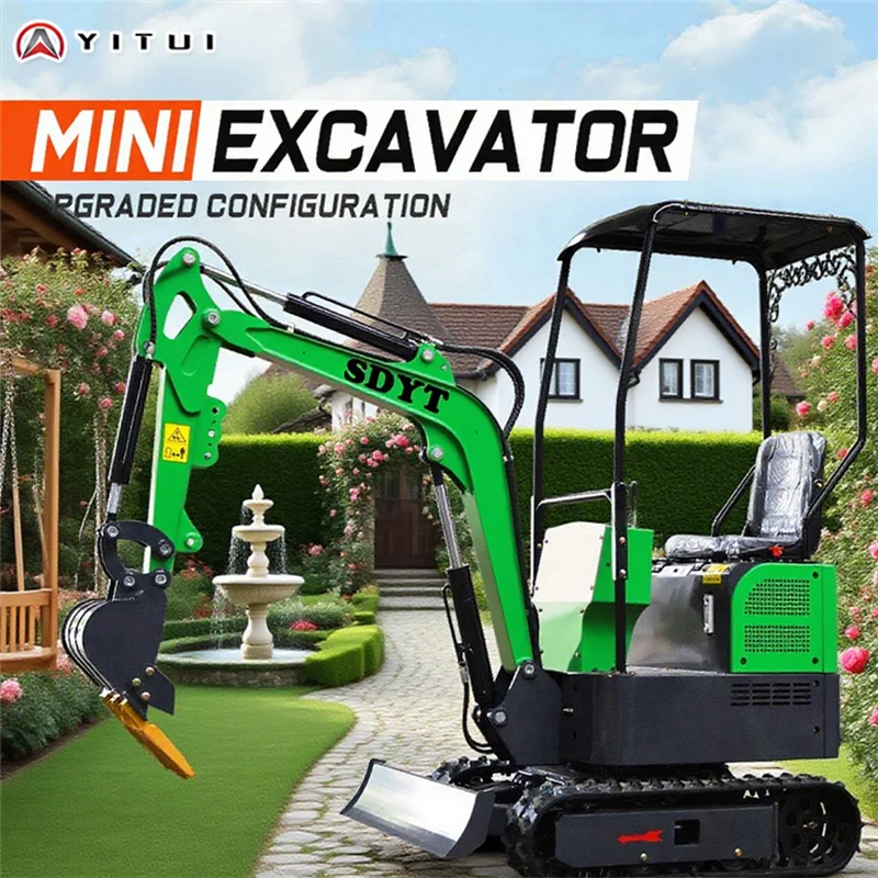 

Support Customized Of Epa Euro 5 Mini Excavator 1.2 Ton Crawler Hydraulic Cab Mini Excavator