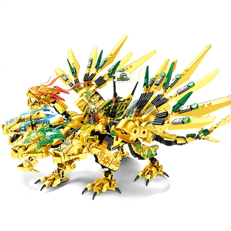 NEUE 4-in-1-Serie Golden Dark Bat Pterodactyl Dragon Staffel 15 Bausteine Klassische Modellsets Ziegel Kinderbausätze
