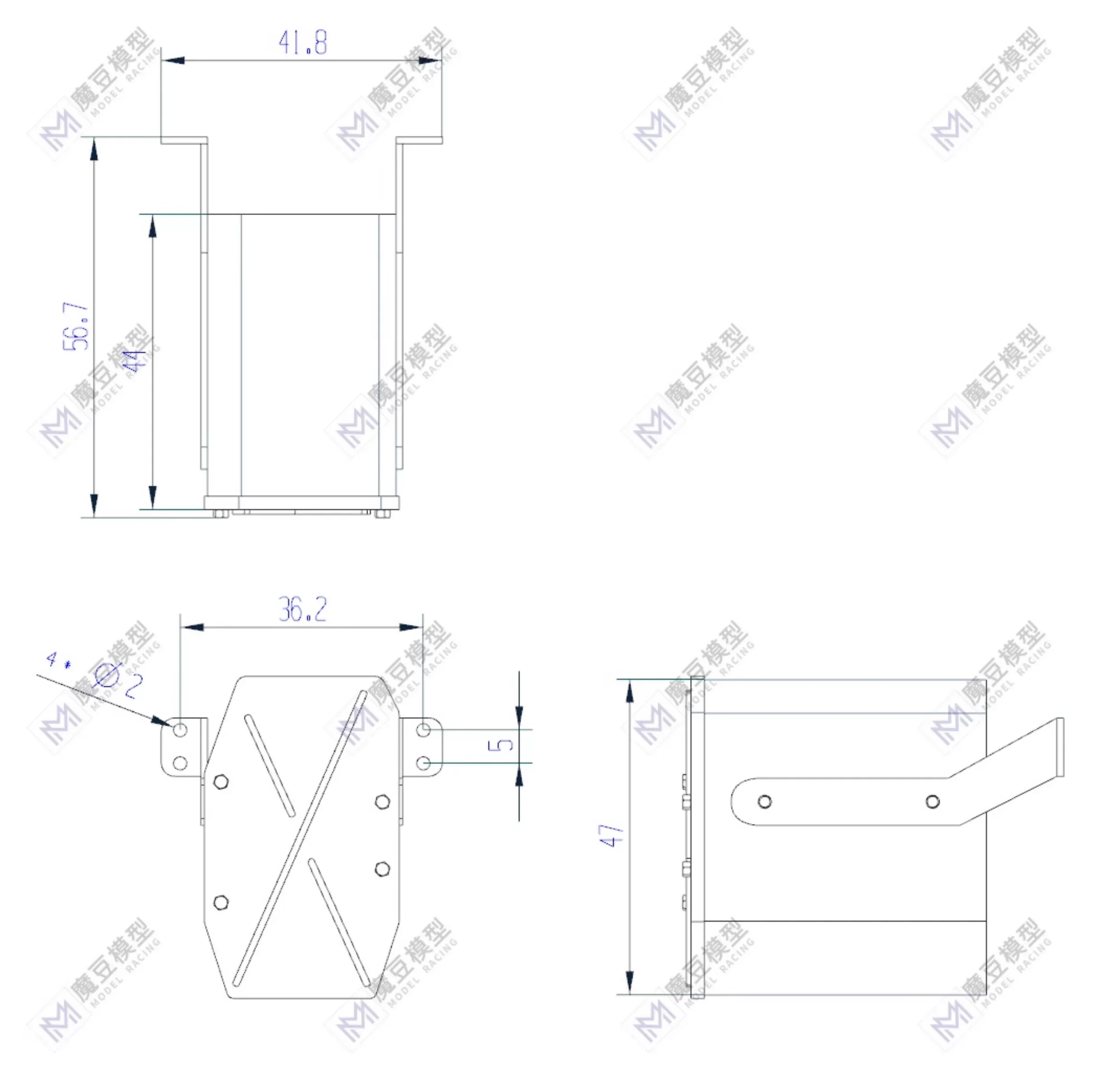 1/14 Metall-Auspufftank-Dekoration MD PQ-0001 für 1/14 RC Traktor-LKW, Muldenkipper-Modellspielzeug oder DIY-Modifikationsteile – Detail 1