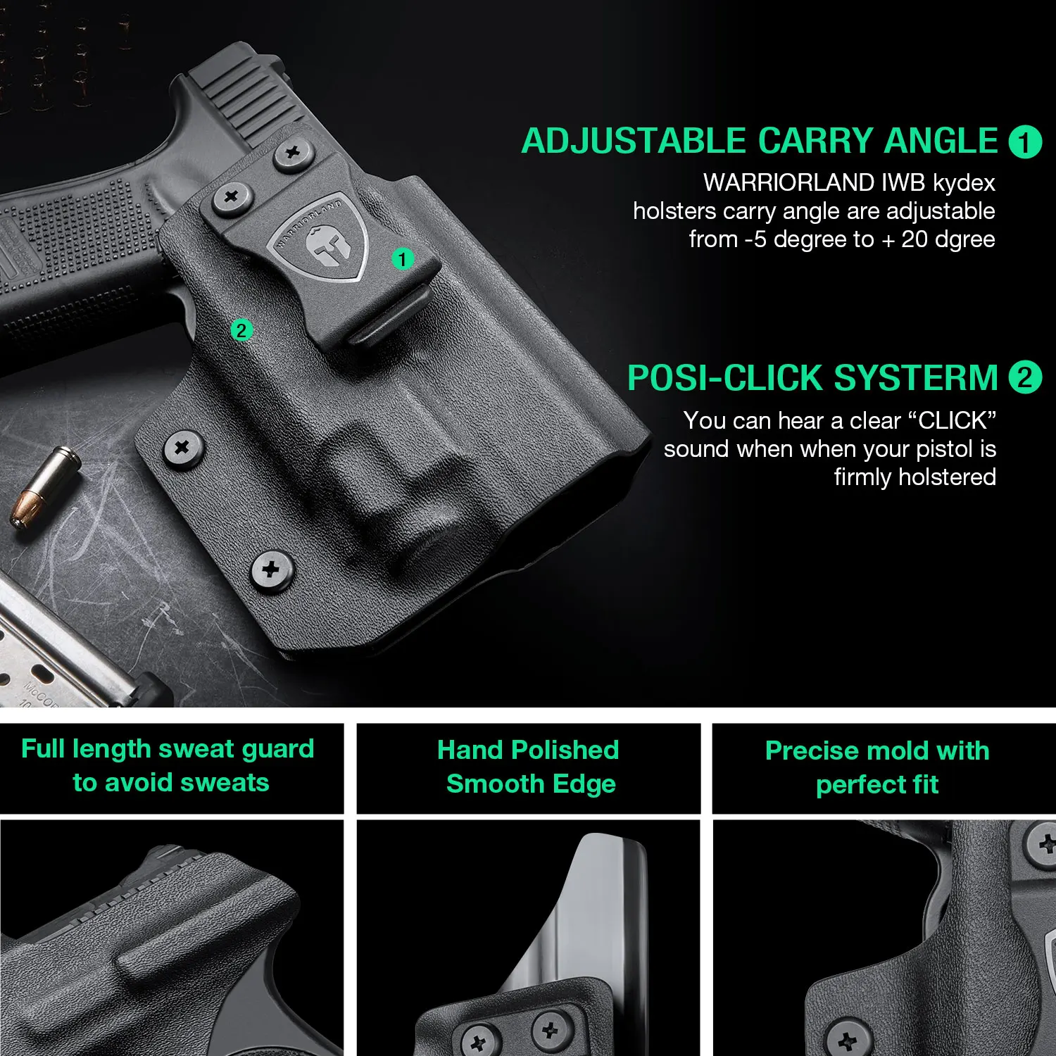 Imagem -05 - Iwb Kydex Coldre Optic Cut Glock 17 19 Plus Tlr8 Tlr9 Tlr-8 Glock 17 19 19 44 45 Gen 15 G23 32 Gen Gen 34 Tlr-8 Tlr-8a Pistola