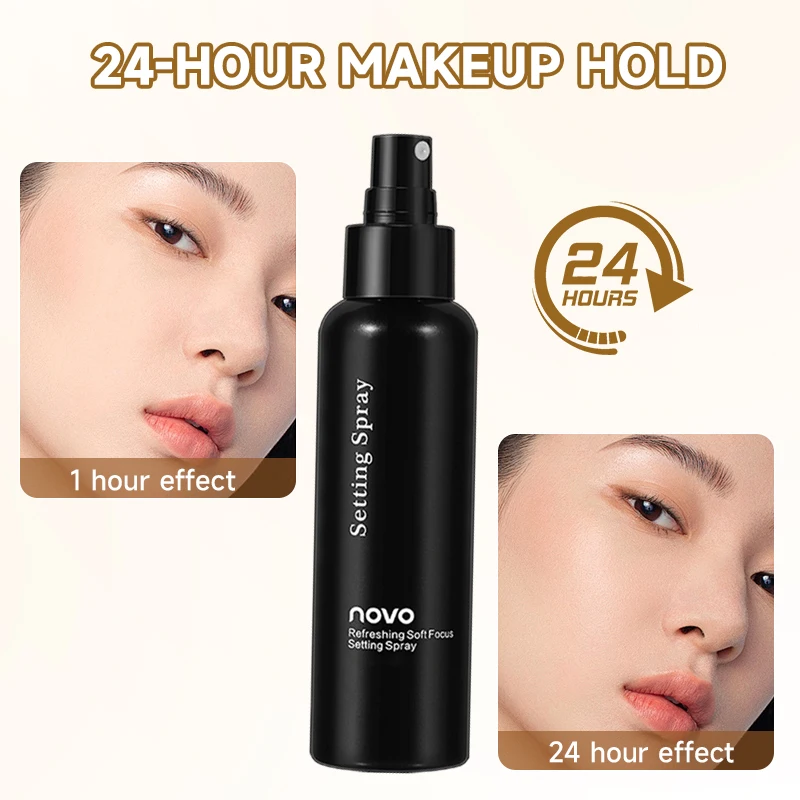 Spray fixateur pour maquillage et apprêt pour le visage, acide hyaluronique pour une hydratation en profondeur, spray fixateur de maquillage longue durée 24h