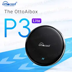 OTTOCAST Android AI Box QCM6125 OttoAiBox P3 Lite Wireless CarPlay for Netflix for Youtuber Built in GPS Car Accessories 4+64G