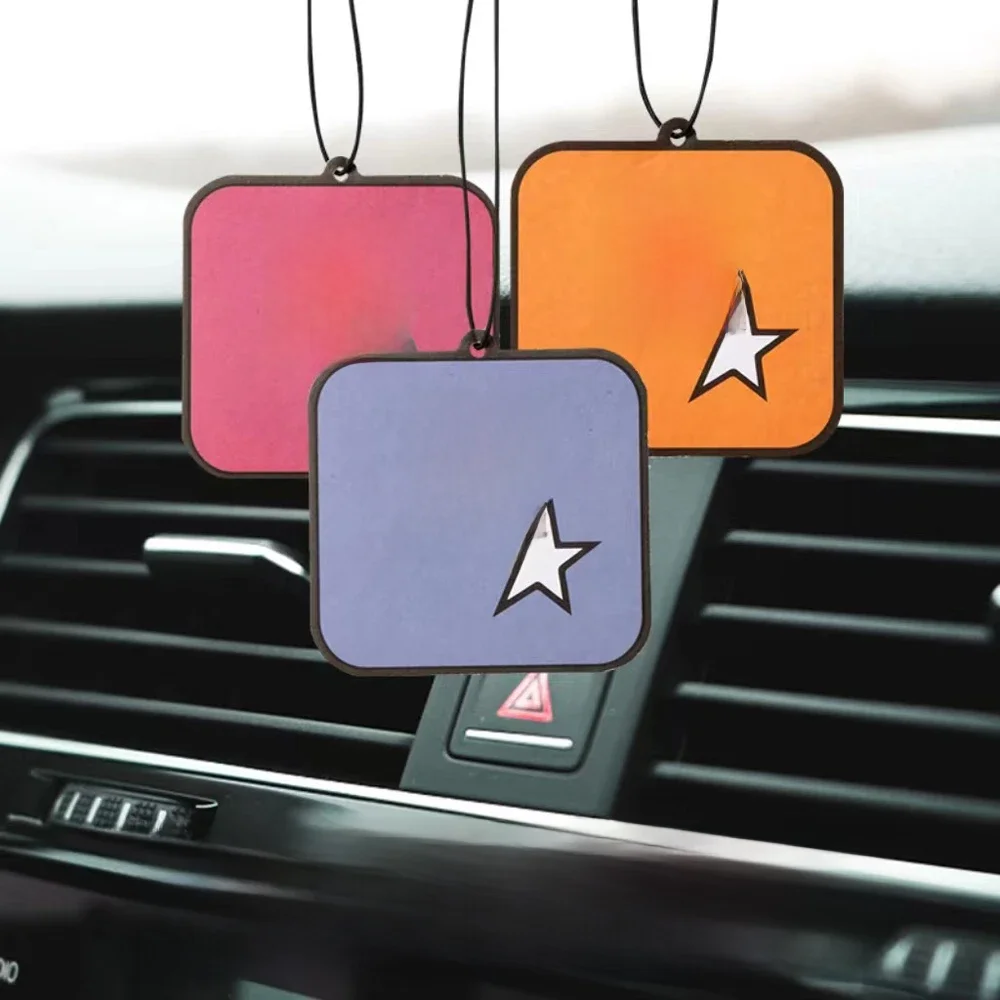 2 pçs carro rockstar fragrância comprimidos interior do carro pingente ambientador aromaterapia óleo