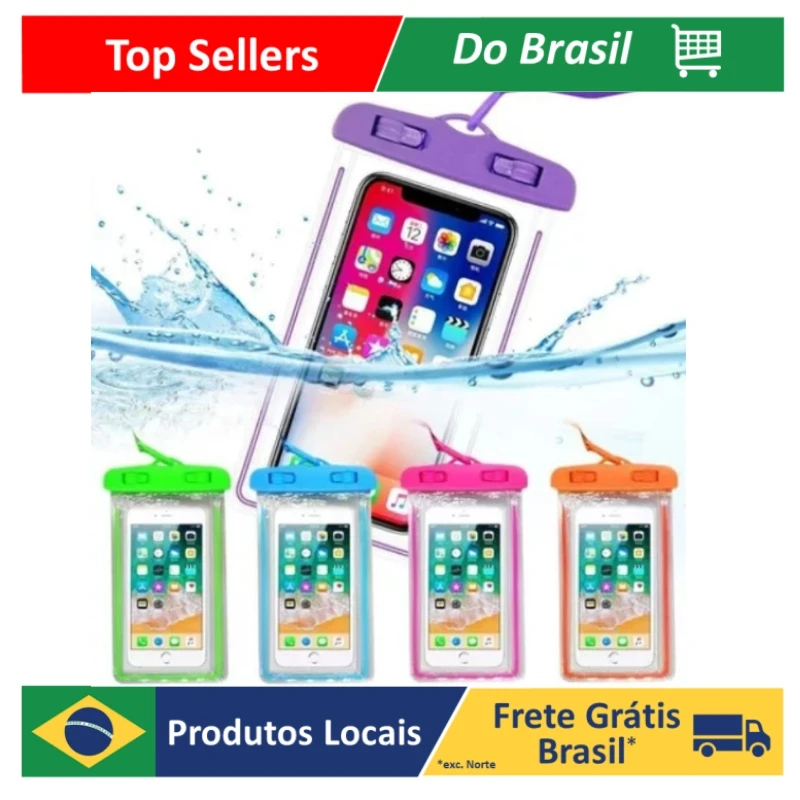 Capa De Celular  Capinhas a Prova D'água Proteção Impermeável Mergulhos Aquáticas Chuva