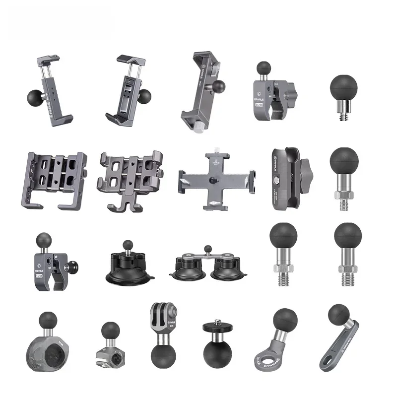 FANAUE 20mm Adapter głowicy kulowej uchwyt na telefon motocyklowy kierownica dla DJI GoPro Insta360 kamera akcji uchwyt GPS akcesoria — zdjęcie produktu 7