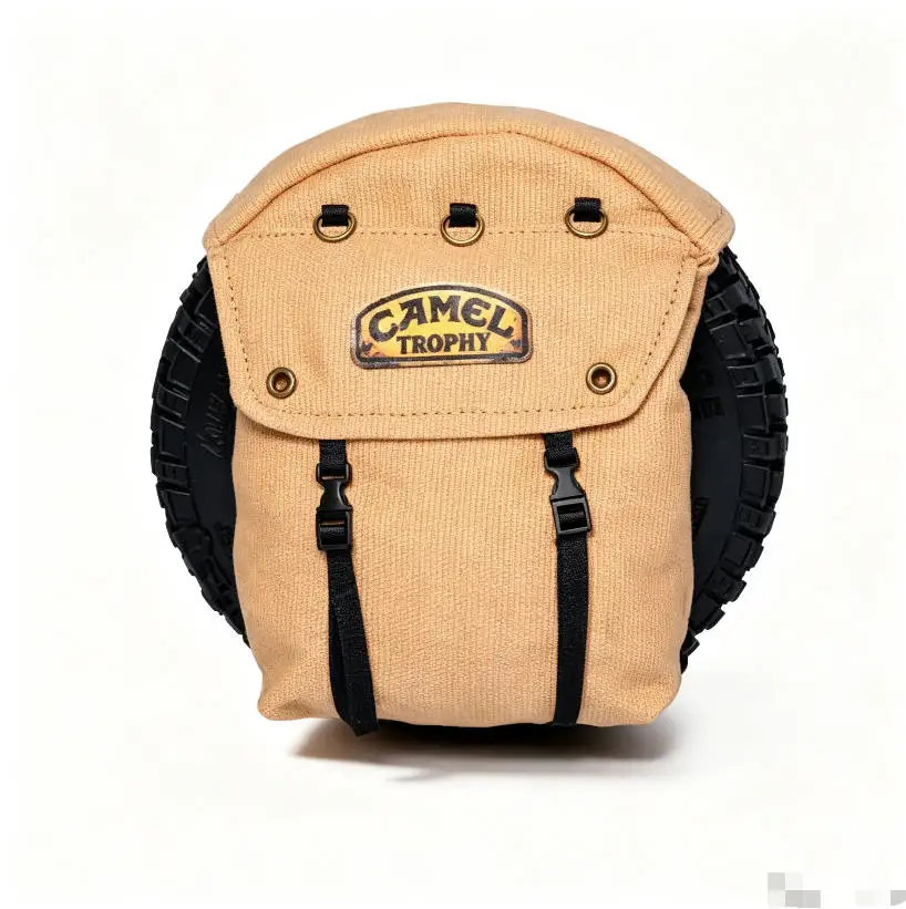 1/10 RC Crawler Spare Tire Bag Canvas Vintage Mood Part, Camel Trophy Discovery RC4WD Scale Accessory