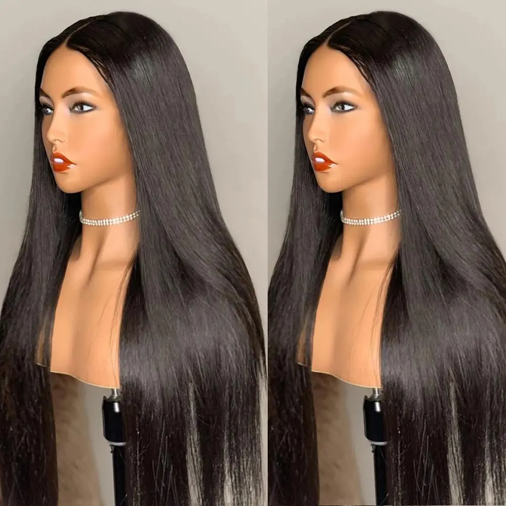 Wig tanpa lem rambut manusia lurus siap dipakai simpul diputihkan 6x4 pra-potong 13x6 HD renda depan Wig untuk wanita garis rambut prepped