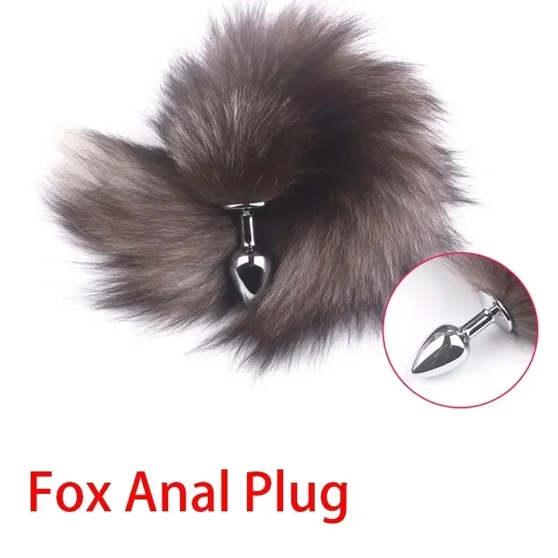 Plug anal queue de renard en acier inoxydable pour femme, gode Sexo Butt Plug, Anus Tail, Sex Shop, jeux pour adultes, jouets sexuels pour cosplay,