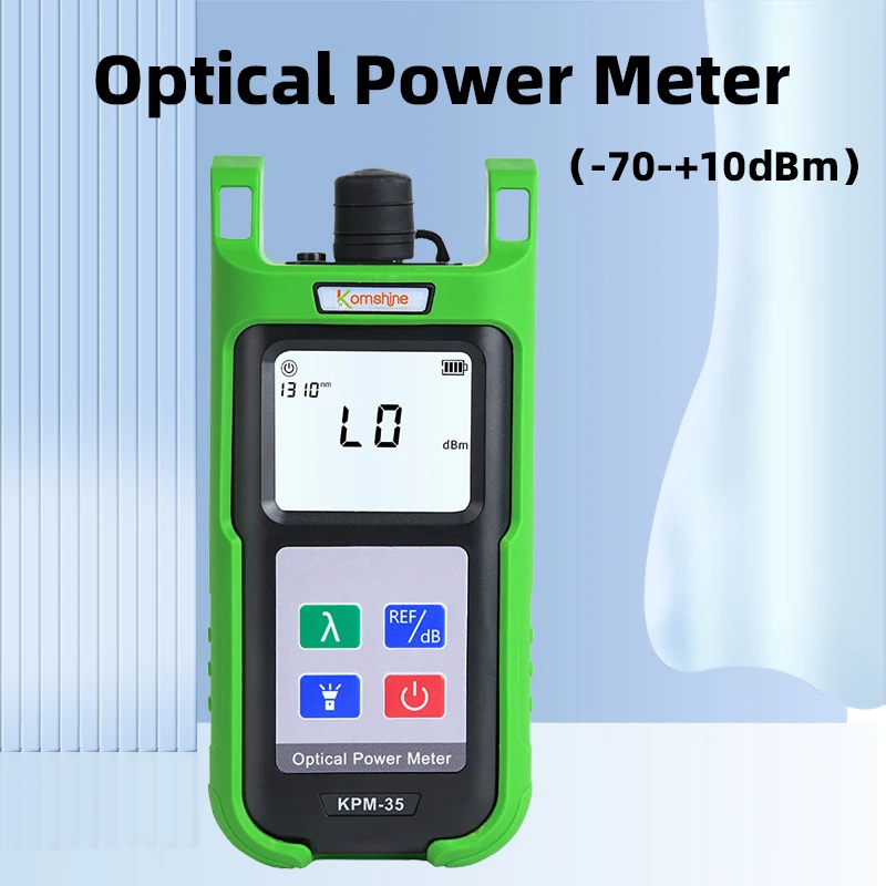 

KomShine KPM-35 Optical Fiber Power Meter -70-+10dBM -50-+26dBm OPM FTTH Tool Tester 7 wavelength detection