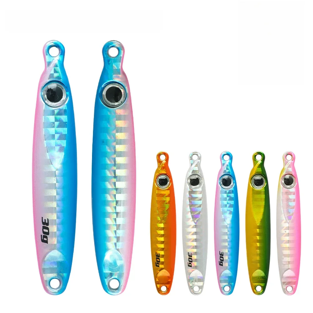 Jiggingpro 10g 15g 25g 30g 40g 60g Jig wolframowy Wędkarstwo morskie Długie rzucanie Mikro jig Metal Jig Jigging Lure — zdjęcie 2