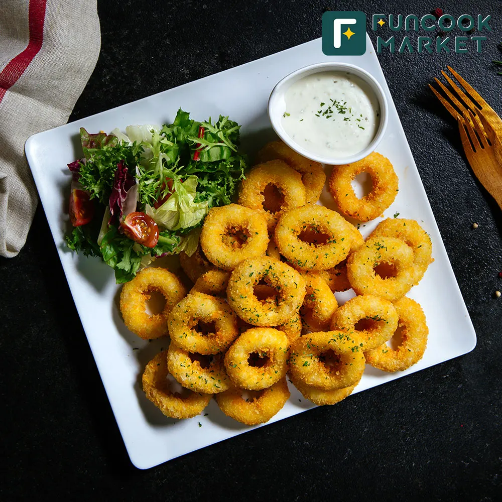 [Fun Cook] 1kg of fried squid rings squid with a fuge!