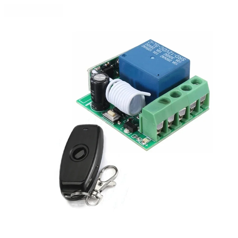 433Mhz Universal Wireless Remote Control Switch DC 12V 1CH Relay Receiver Module and RF Electronic Lock/Light Control