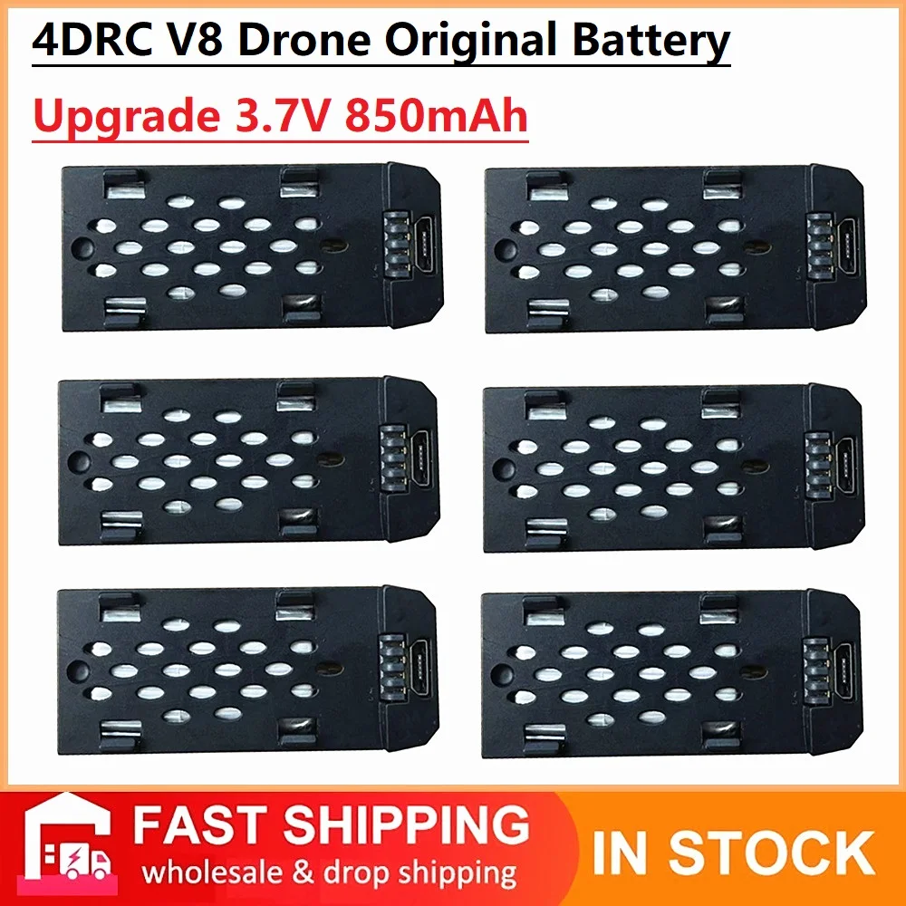 4DRC V8 드론 원래 배터리 3.7V 850MAh 4D-V8 미니 배터리 RC Quadcopter 교체 액세서리 부품 V8 배터리