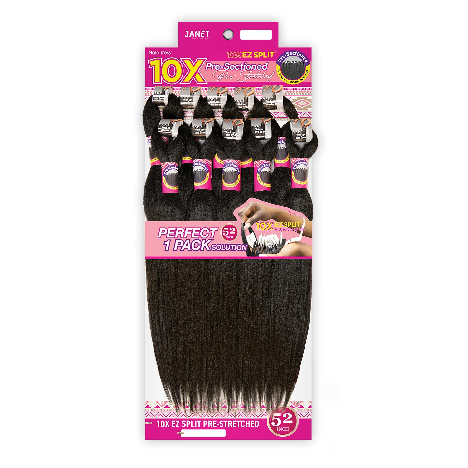 

Коллекция Janet Braids Pre-Sectioned Nala Tress 10X EZ Split Pre-Stretched 52"