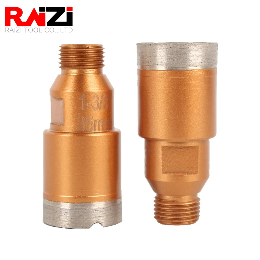 Raizi Wet CNC Thin Wall Diamond Core Bits 1/2 Gas & M14 For Porcelain Tile Dekton Lapitec Neolith Ceramic Sintered Stone