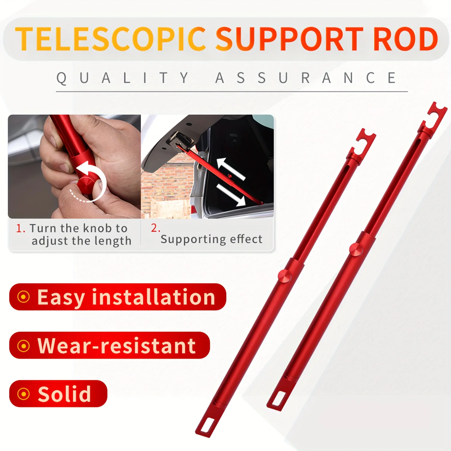 Telescopic Car Dent Repair Support Bar Aluminum Alloy Ideal for Polishing, Trunk/Door/Hood Fixing, Vehicle Repair Tools - view 6