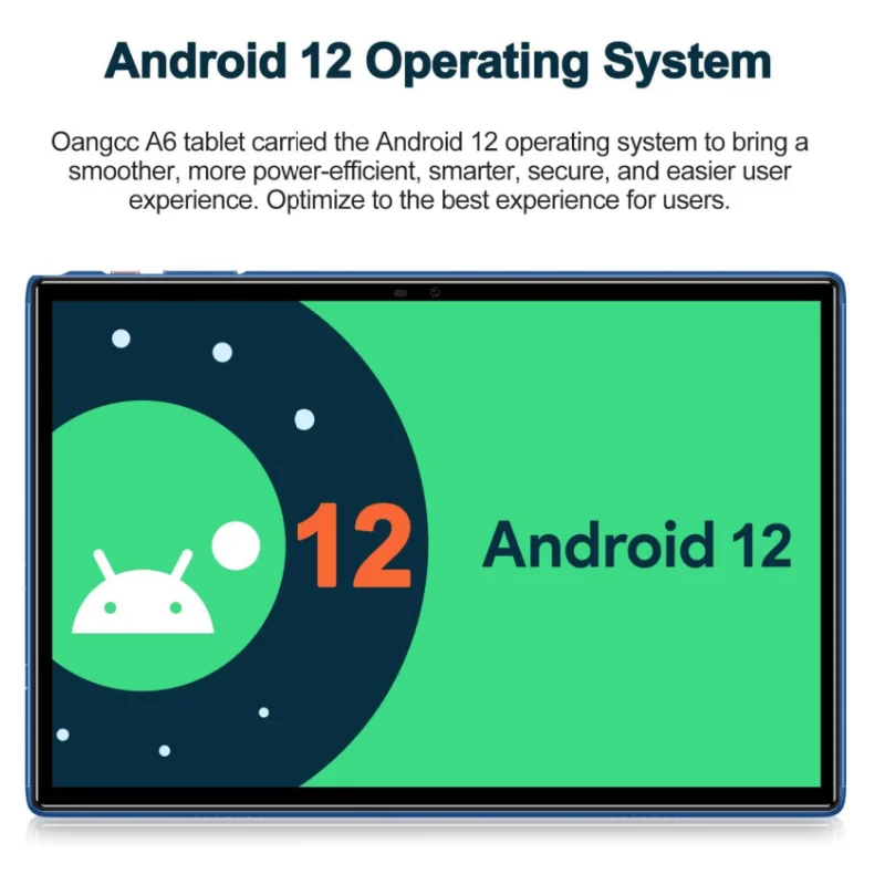 Oangcc 10,1" Android 12 Tablet PC UNISOC SC9863A Octa-Core 8000mAh 4GB RAM 64GB ROM 1280*800 IPS Dual Kameras WIFI Bluetooth 5.0