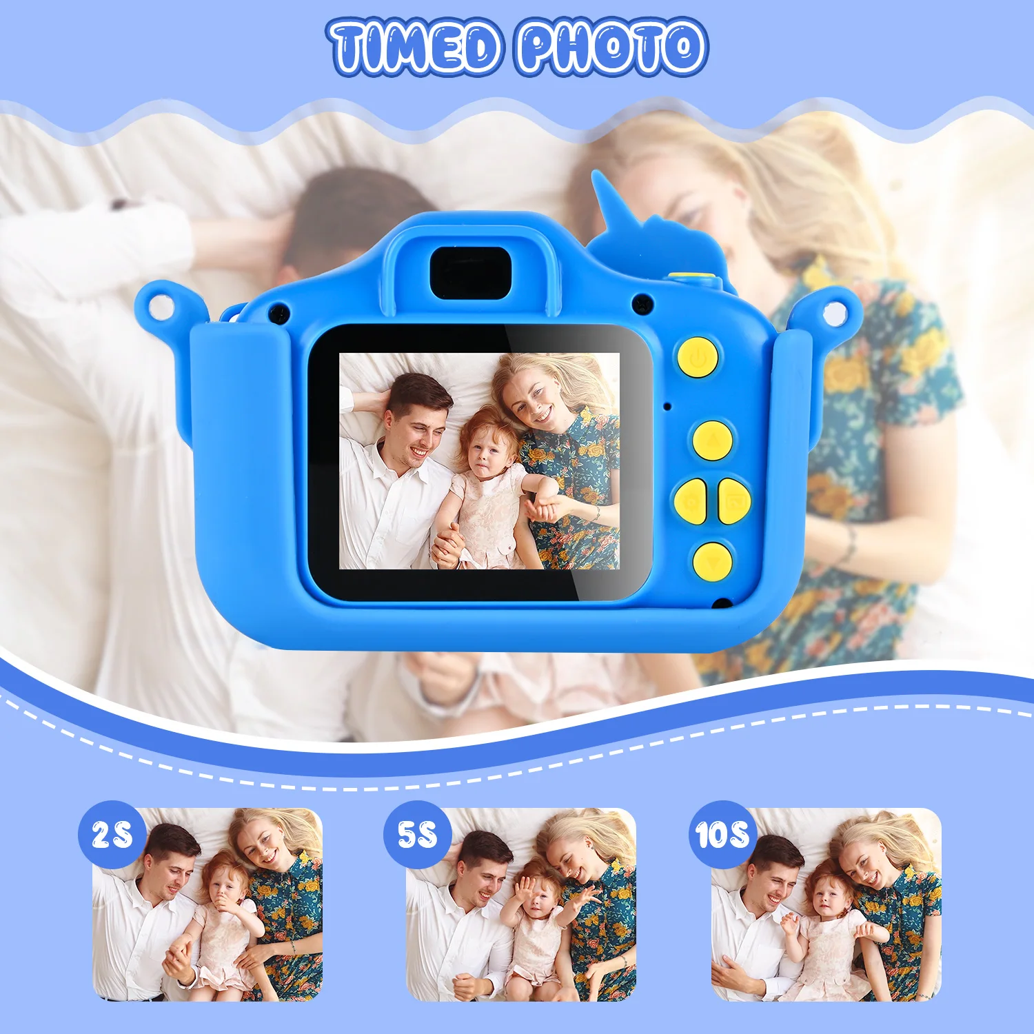 Kids Camera 1080P HD Kids Camera with 2.0 Inch Screen 32GB SD Card, Kids Photo Machine Gifts 3 4 5 6 7 years for Boys Girls Birt