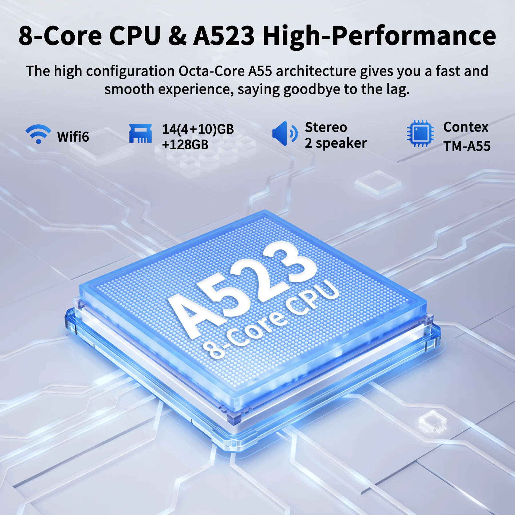 C108 10.1 인치 태블릿 옥타코어 프로세서, 10GB RAM, 128GB ROM, 안드로이드 14, 케이스 포함 헤드폰, 무선 키보드 마우스 스타일러스 펜