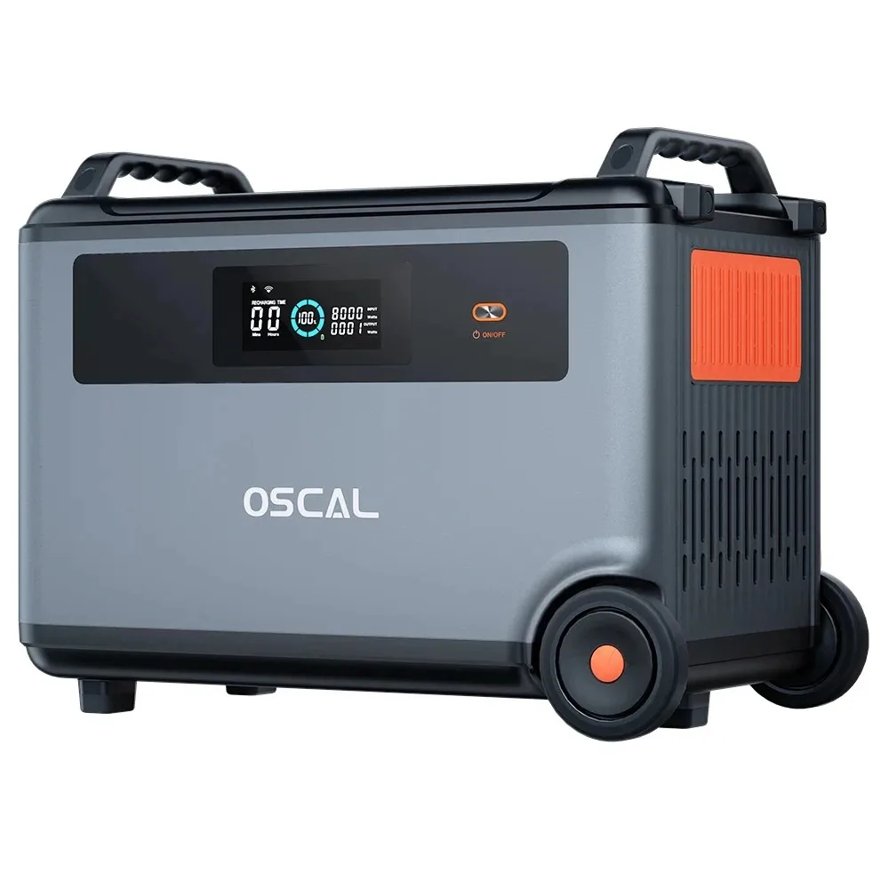 Oscal PowerMax 3600W Pure Sine Wave Power Station 14 Outlets 5 LED Modes Morse Code Signal Energy Storage Portable Generator