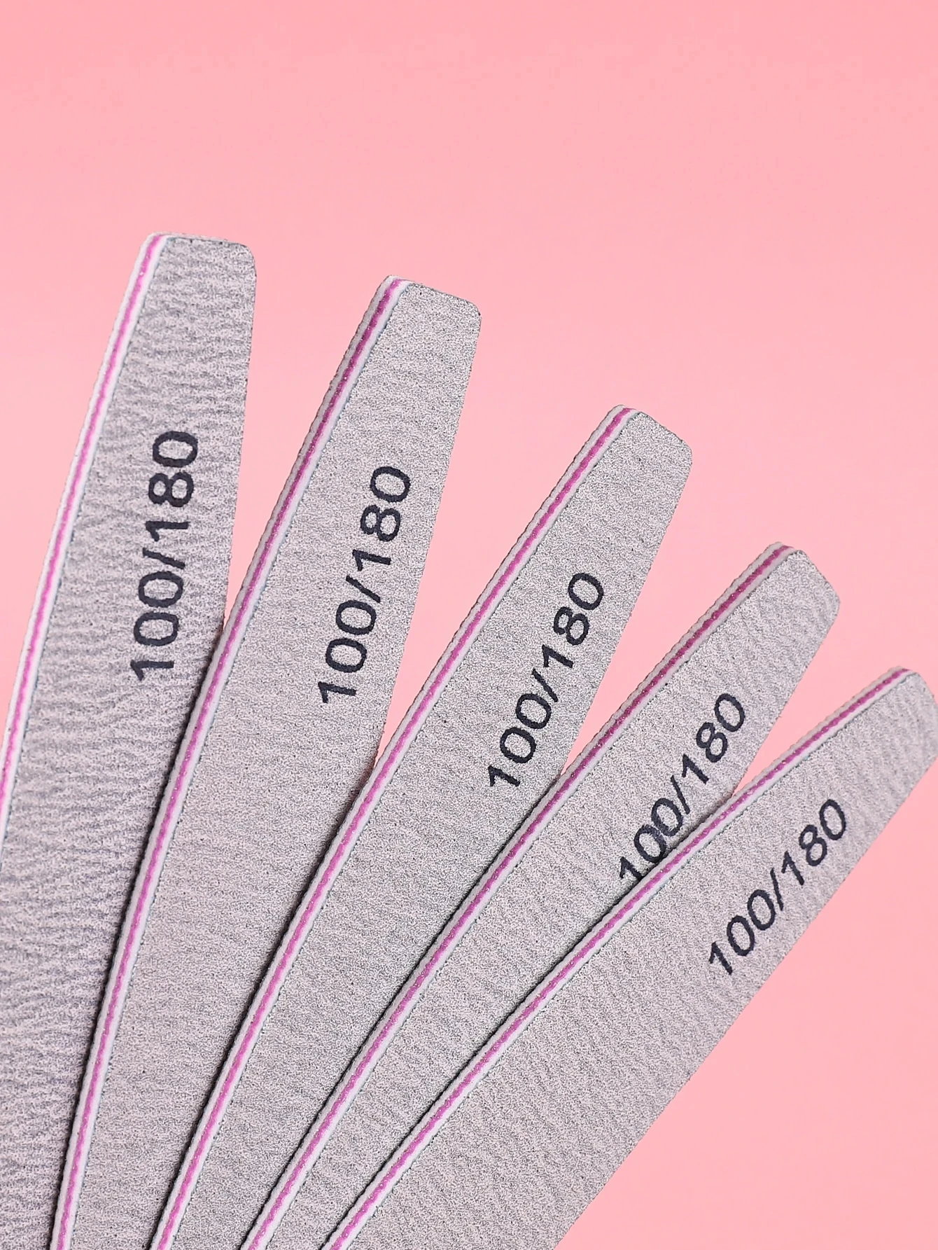 3/25/50/100 قطعة ملفات الأظافر المهنية 100 180 إيفا سميكة ملفات الأظافر نصف القمر الجير مسمار الملحقات والأدوات #2