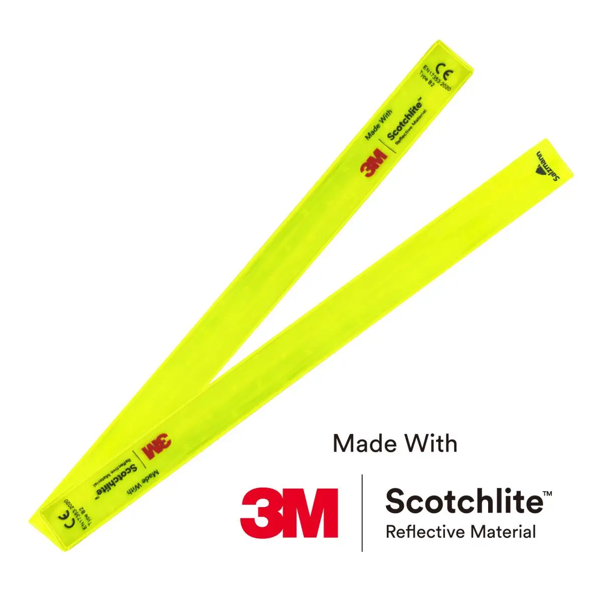 Salzmann High Visibility Reflective Slap Wrap – Safety Armband for Night Running, Cycling, Walking - Made with 3M Scotchlite