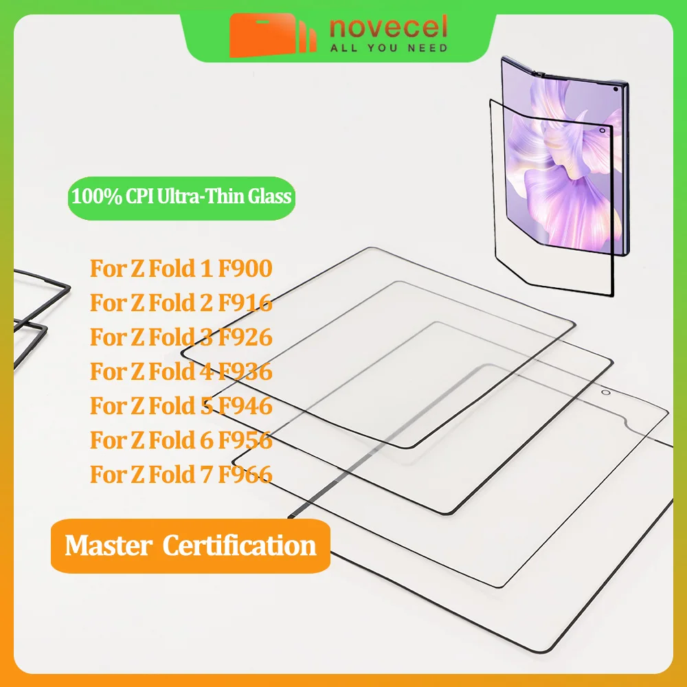 2pcs For Samsung Galaxy Z Fold 7 6 5 3 4 2 F966 F956 F946 F936 LCD Screen Fold Film CPI Flexible Film Screen Display Refurbish