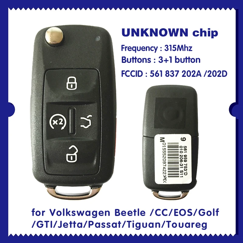 

561 837 202D For VW CC JETTA Golf 315Mhz CN001028